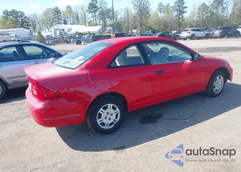 2001 Honda Civic Lx from USA, damaged, VIN 1HGEM215X1L103234